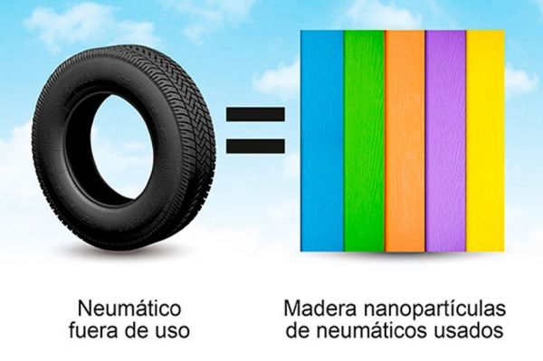 Los neumáticos usados podrían reemplazar a la madera
