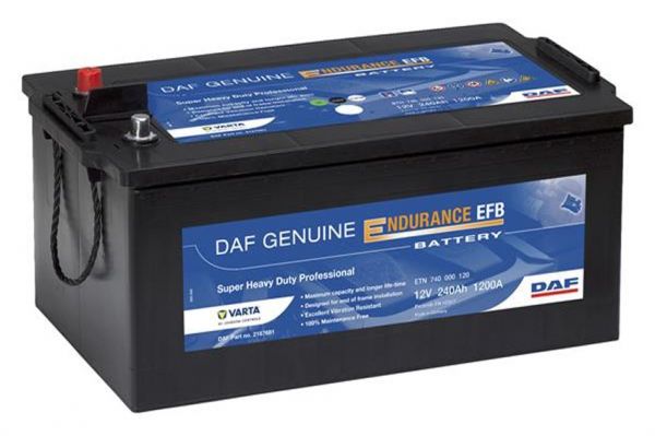 DAF mejora sus baterías Genuine Endurance EFB 